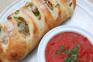 Stromboli with sauce